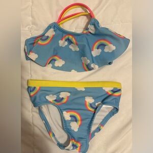 Wonder Nation Rainbow Bikini swimsuit baby girl 6-9 NWOT
